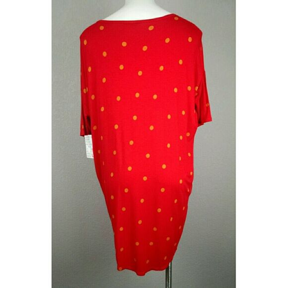 Lularoe Irma Polka Dot High low Shirt NWT Small - Picture 2 of 10
